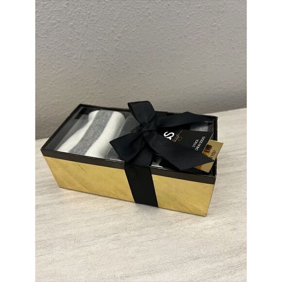 ABS Allen Schwartz 3 Pairs Fits Shoe Sz 4-10 Striped Black Gray White Crew Socks - Picture 7 of 10